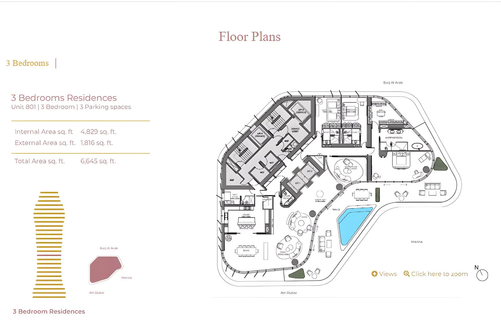 Floor plan for 801