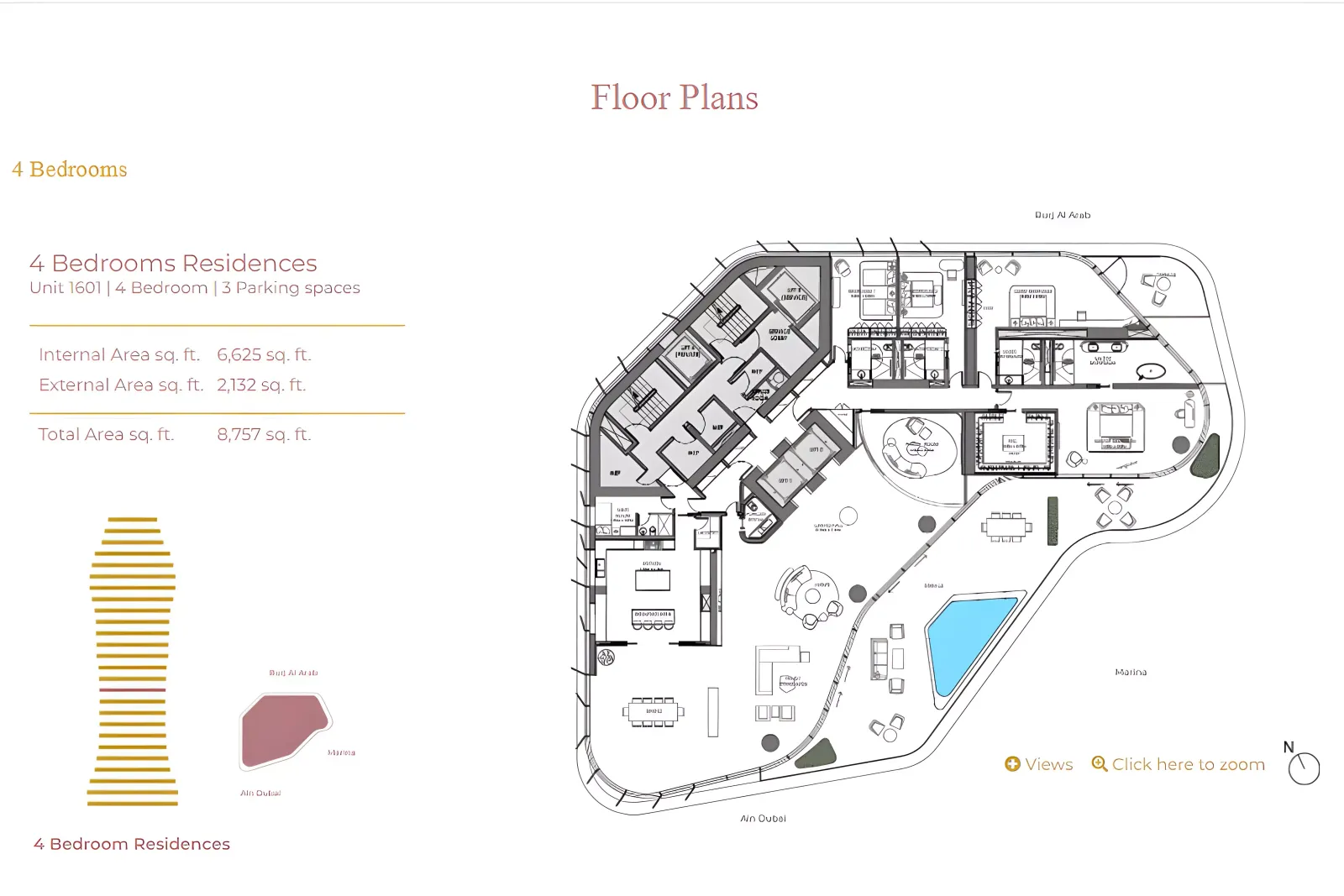 Floor plan for 1601