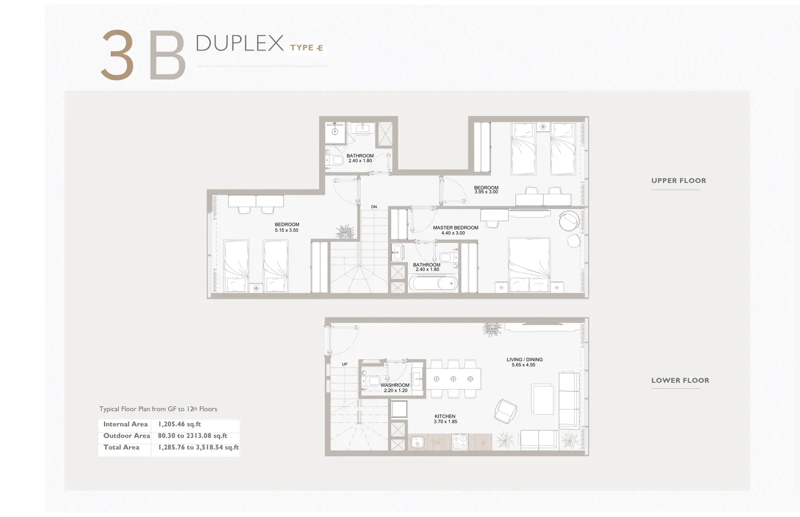 Floor plan for Type E