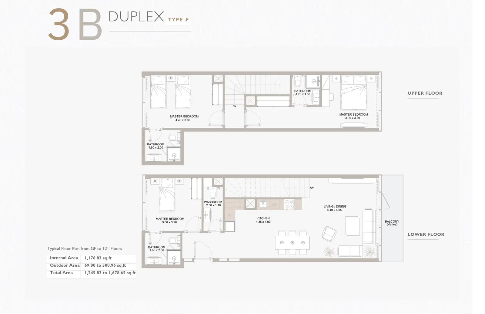 Floor plan for Type F