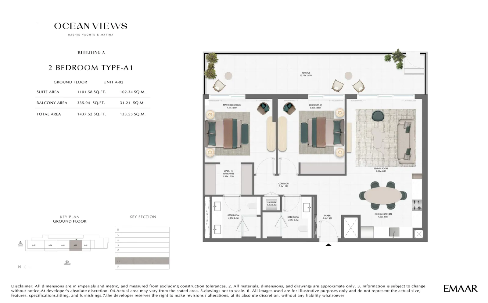 Floor plan for Type A1