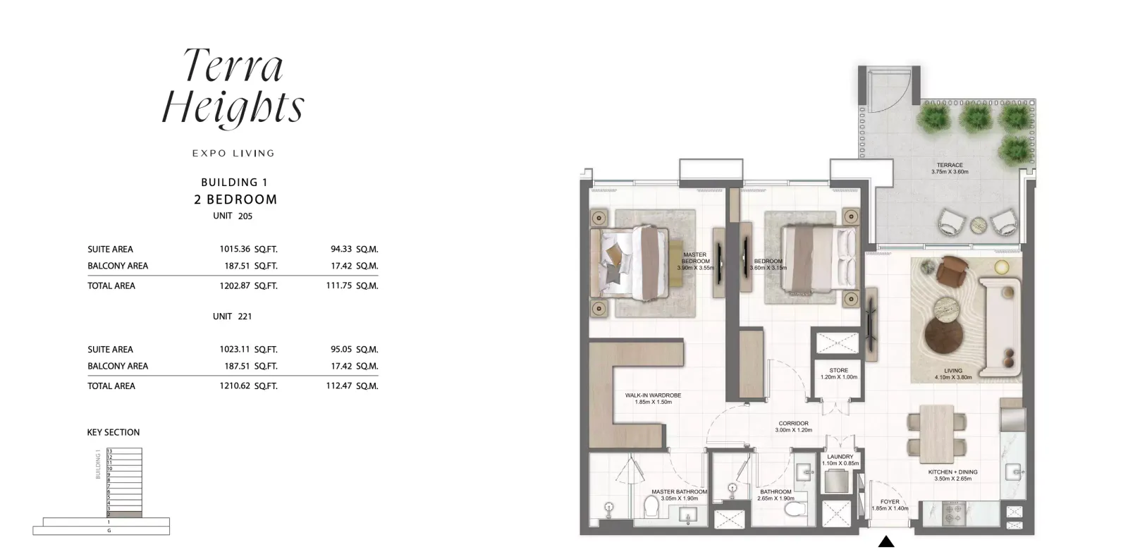 Floor plan for Type 205