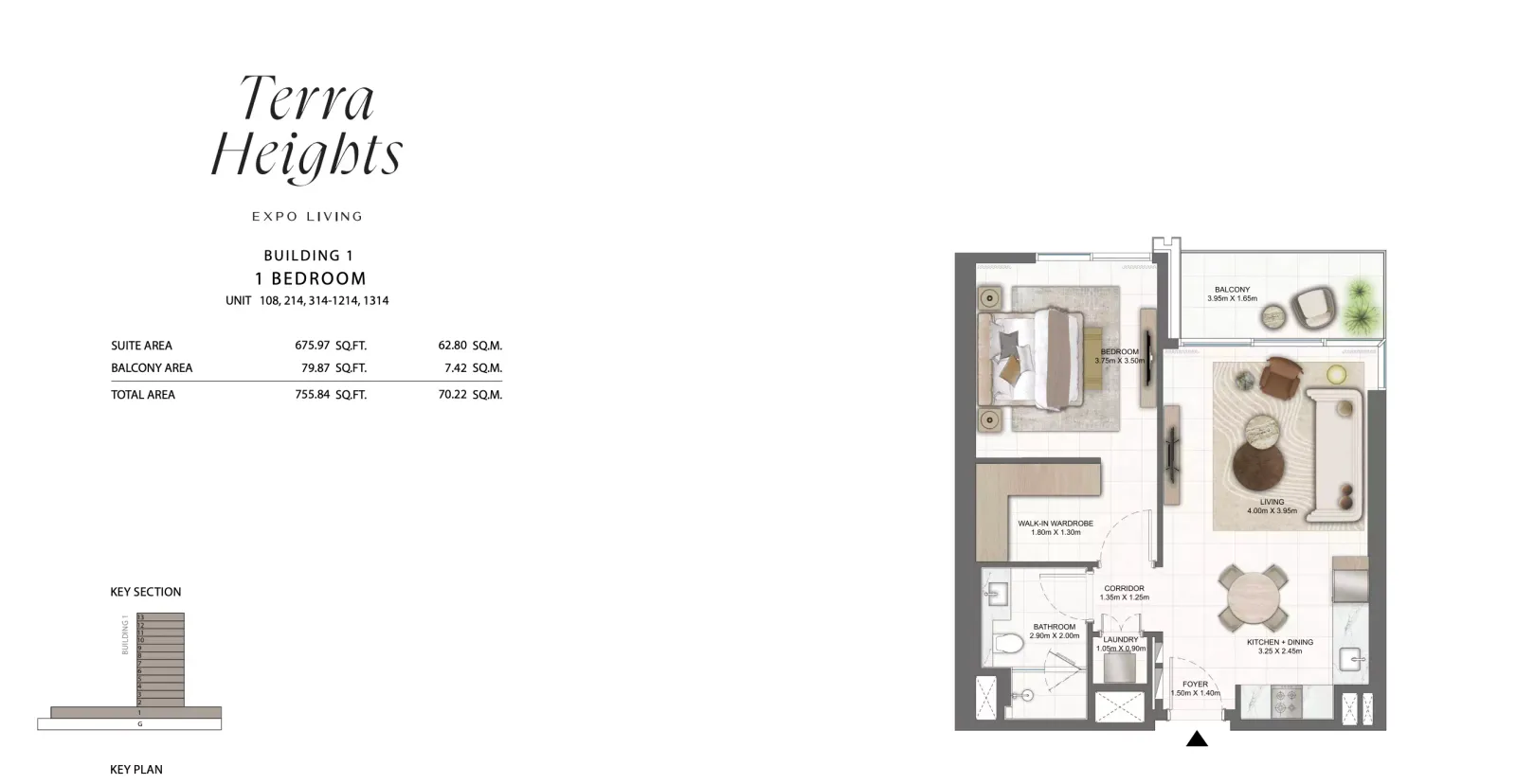Floor plan for Type 108