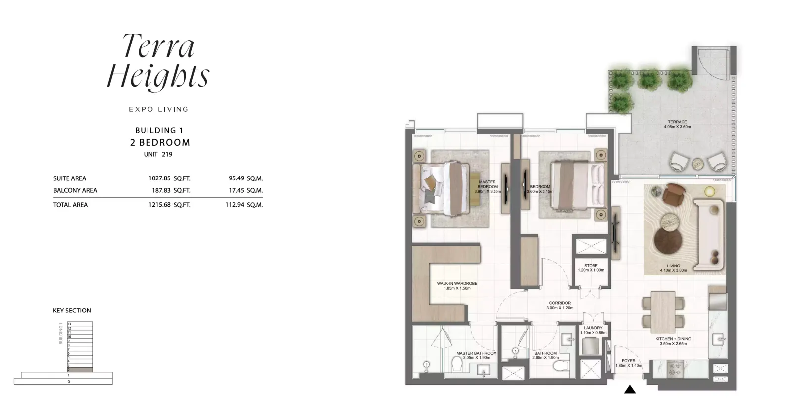 Floor plan for Type 219