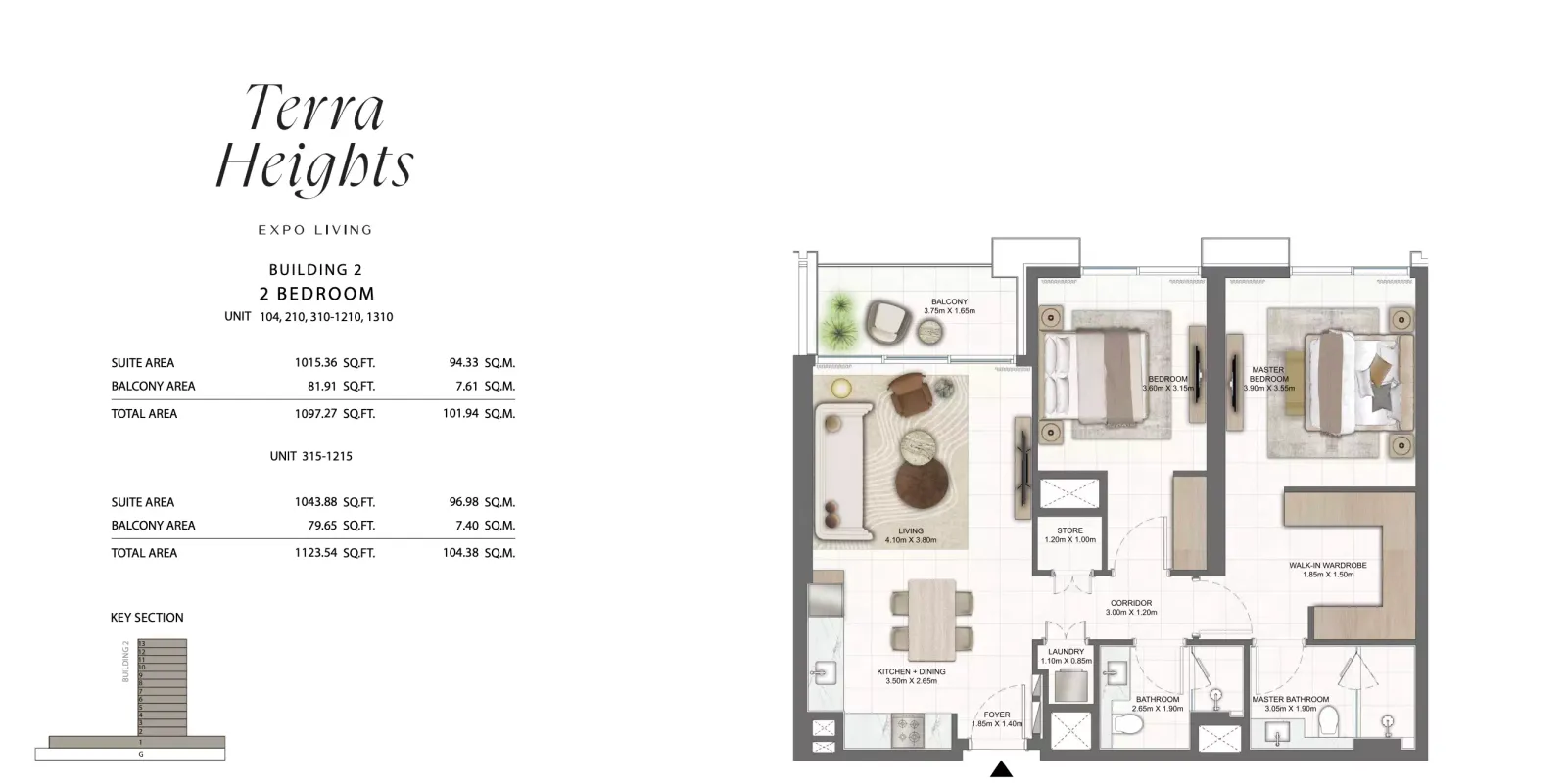 Floor plan for Type 104
