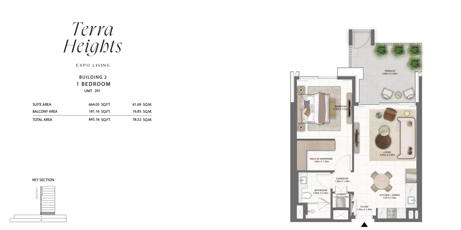 Floor plan for Type 201