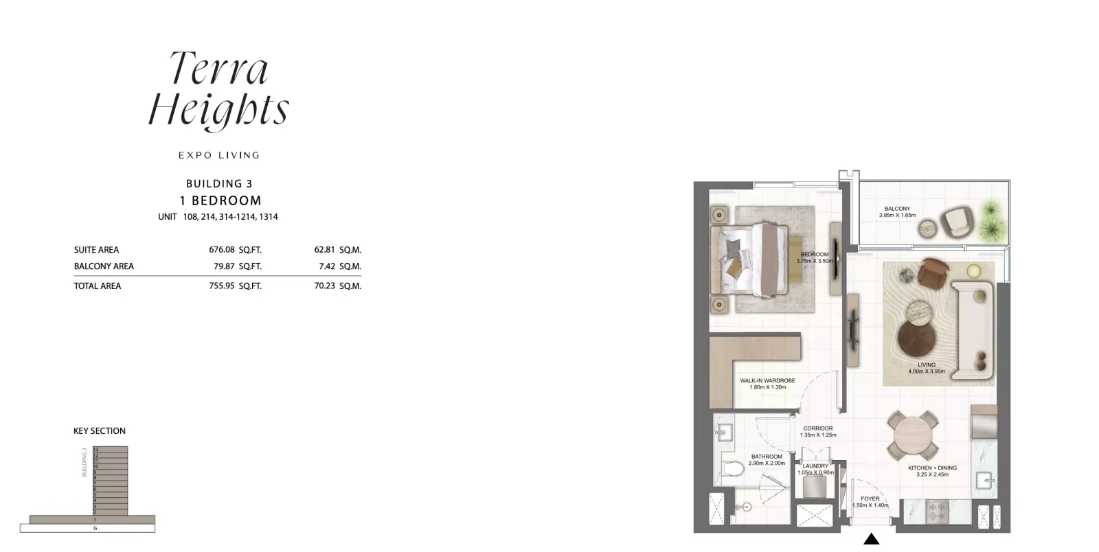 Floor plan for Type 108