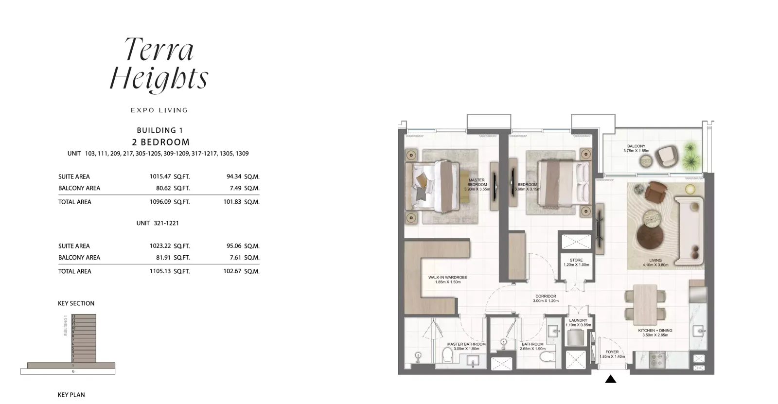 Floor plan for Type 103