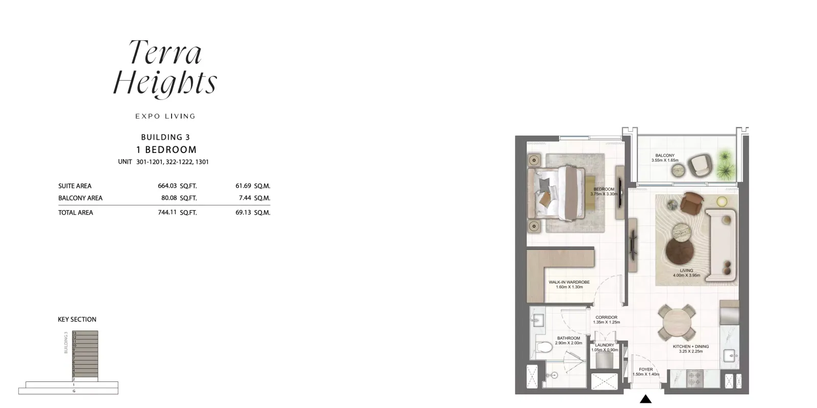 Floor plan for Type 301