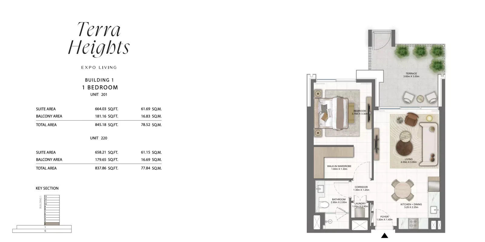 Floor plan for Type 201