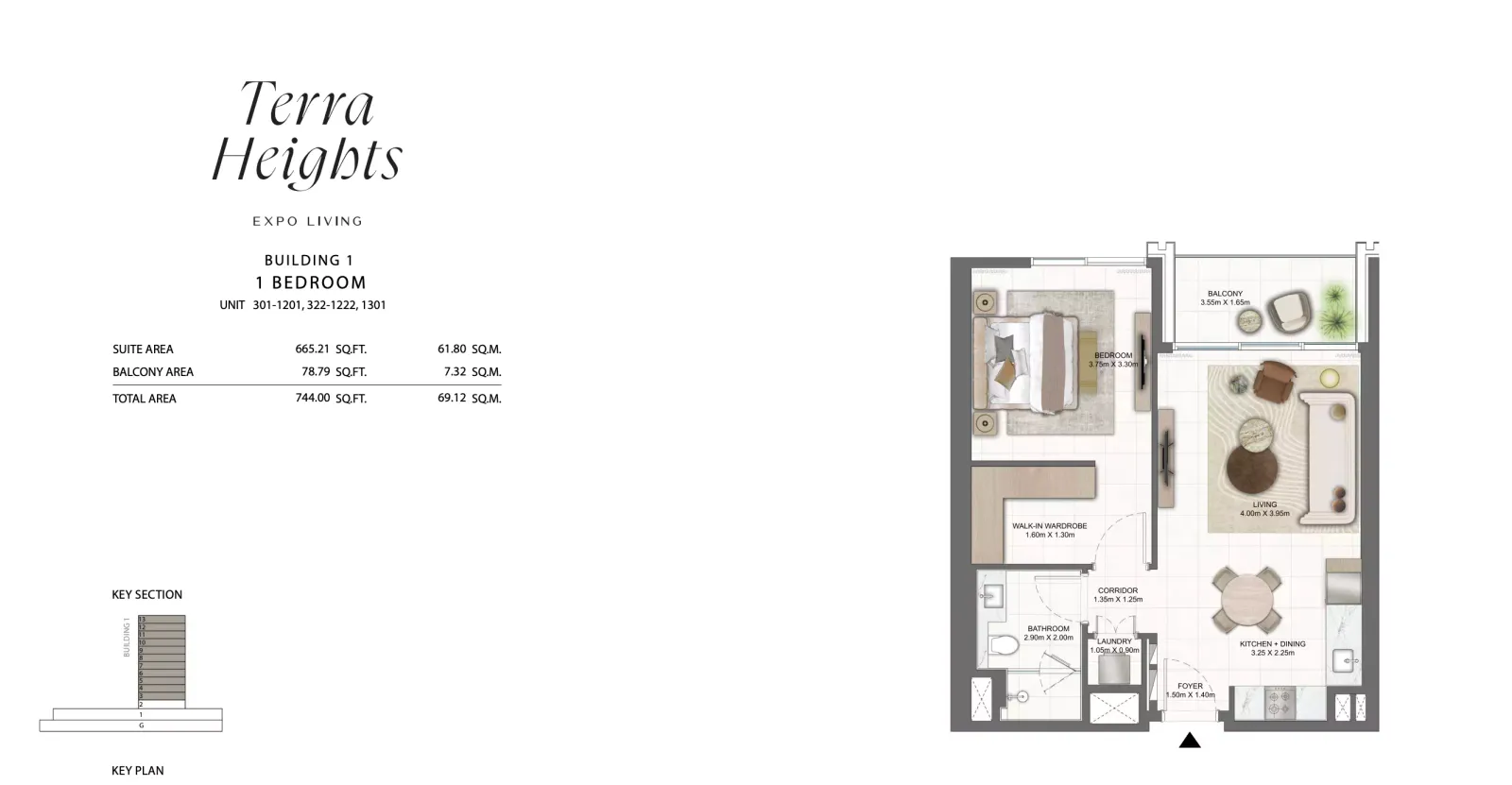Floor plan for Type 301
