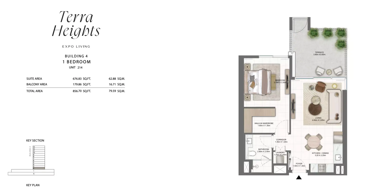 Floor plan for Type 214