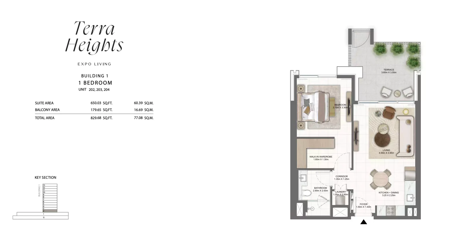 Floor plan for Type 202