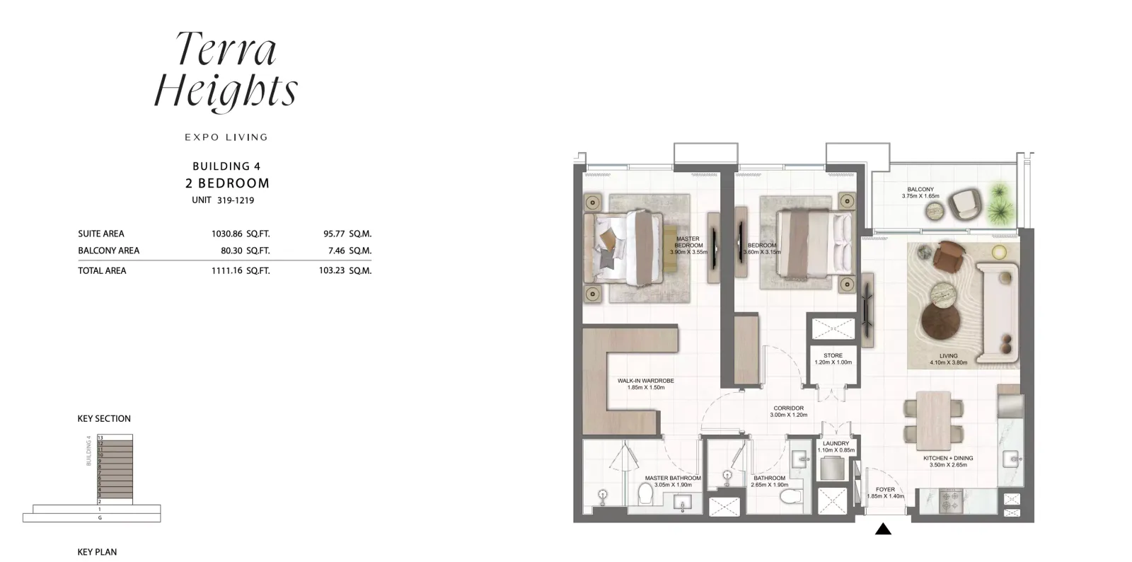 Floor plan for Type 319