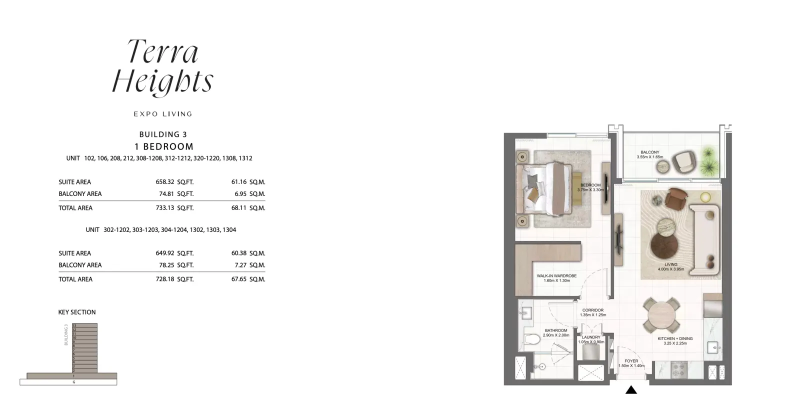 Floor plan for Type 302