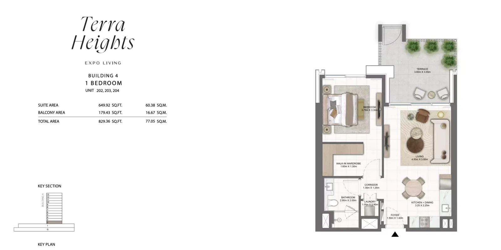 Floor plan for Type 202
