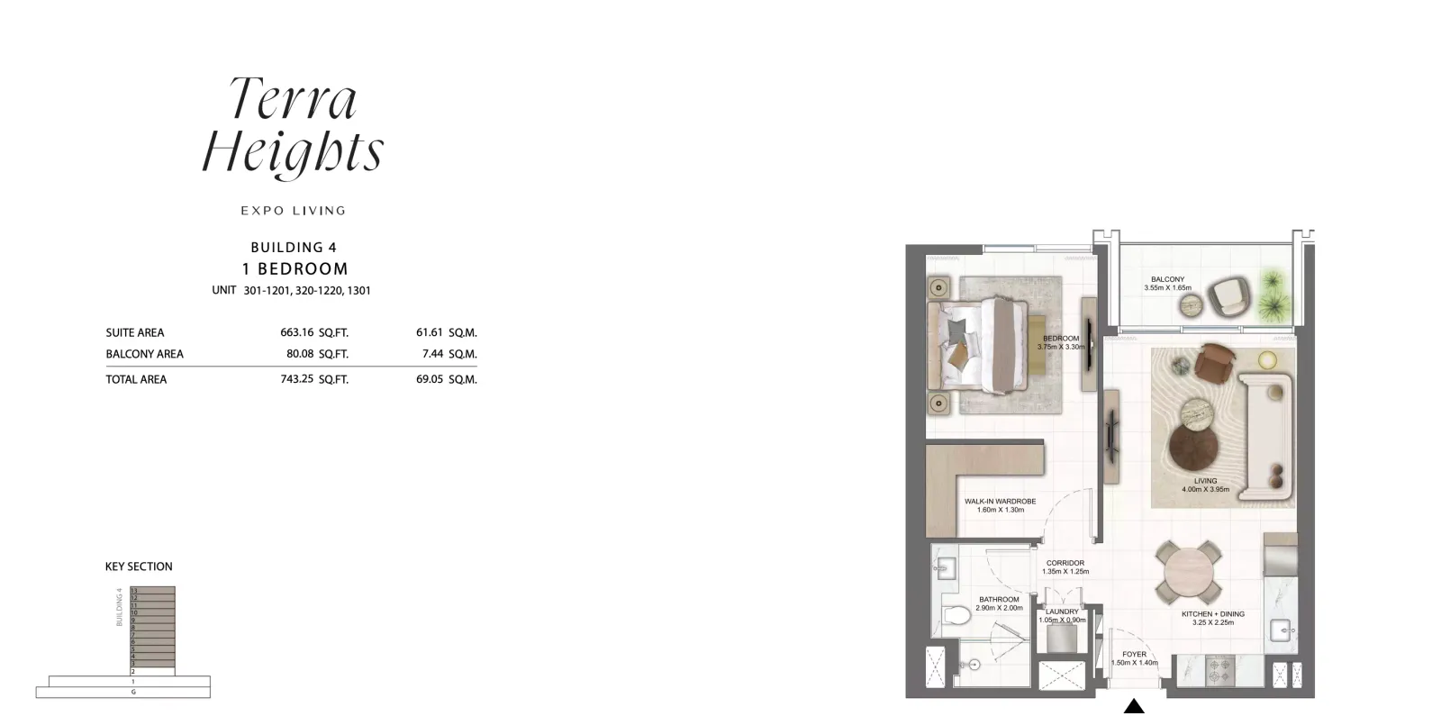 Floor plan for Type 301
