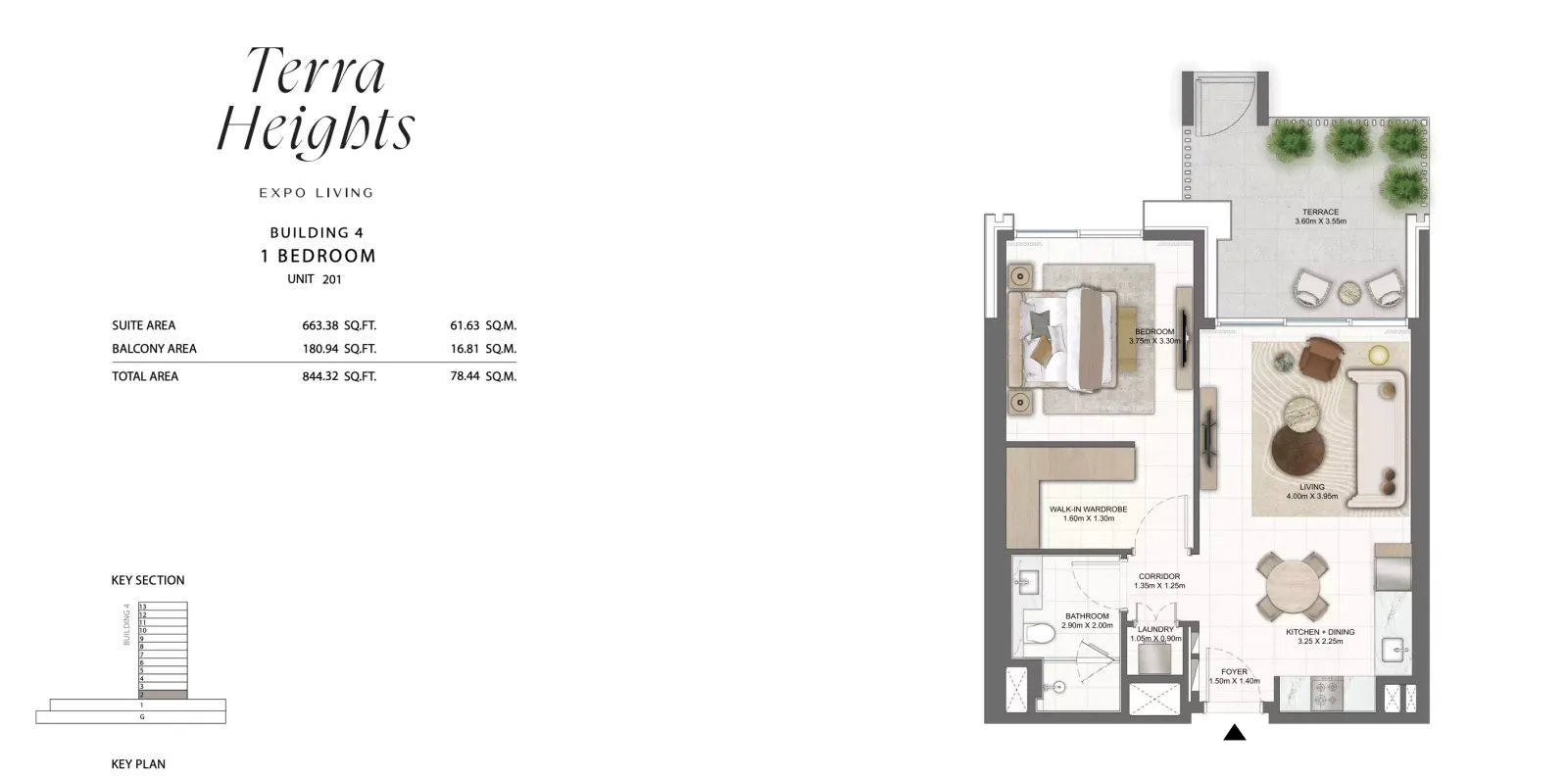 Floor plan for Type 201