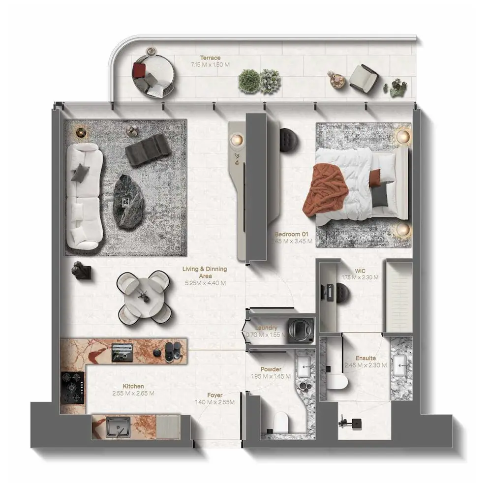 Floor plan for Type B2