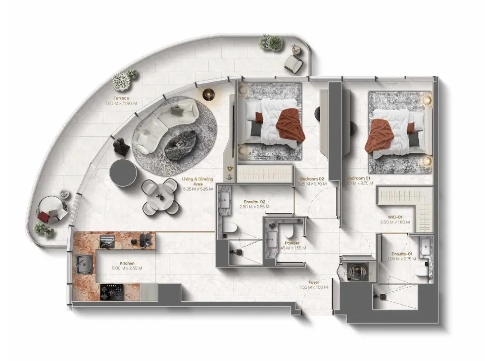 Floor plan for Type A7