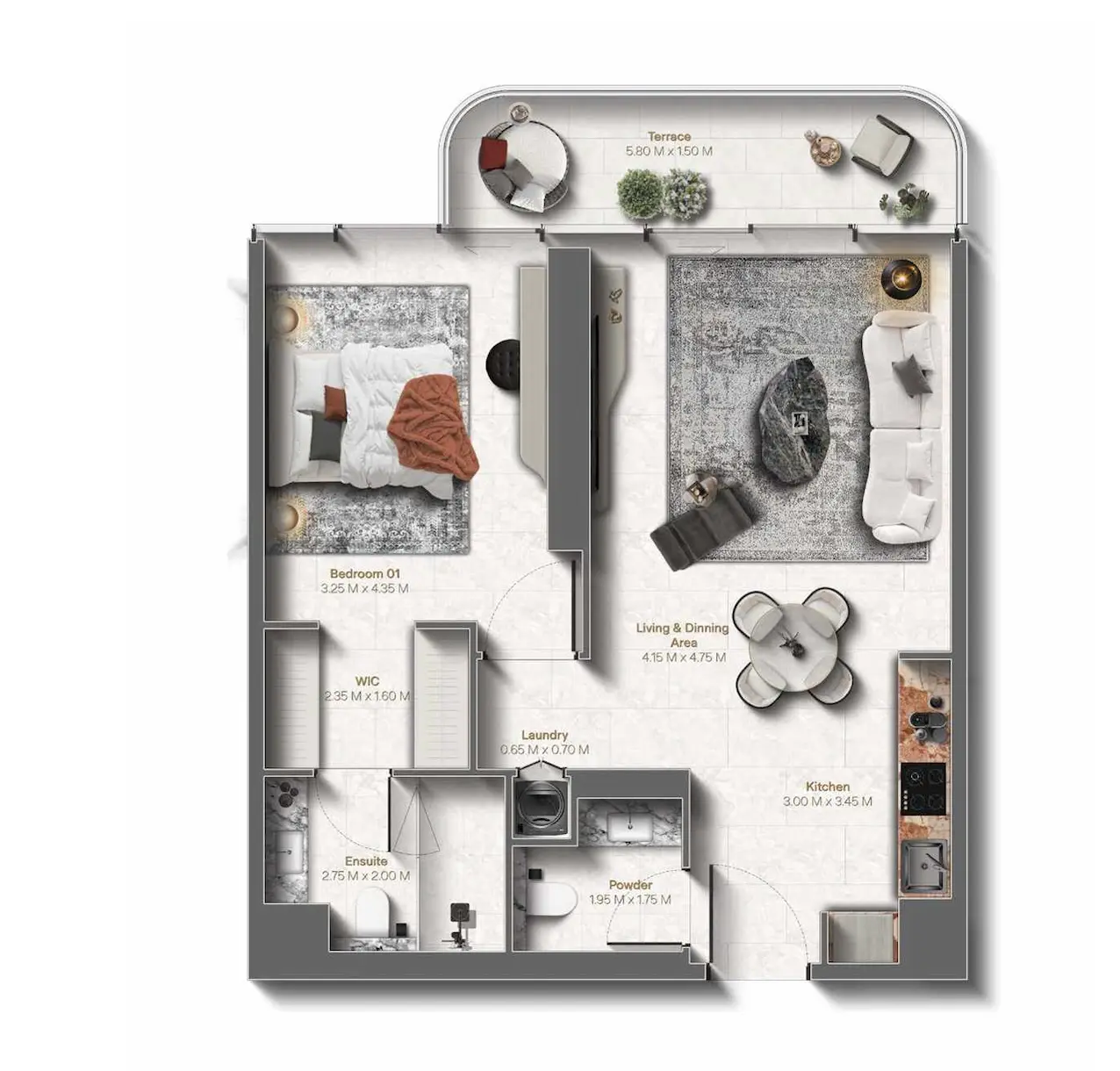 Floor plan for Type A4
