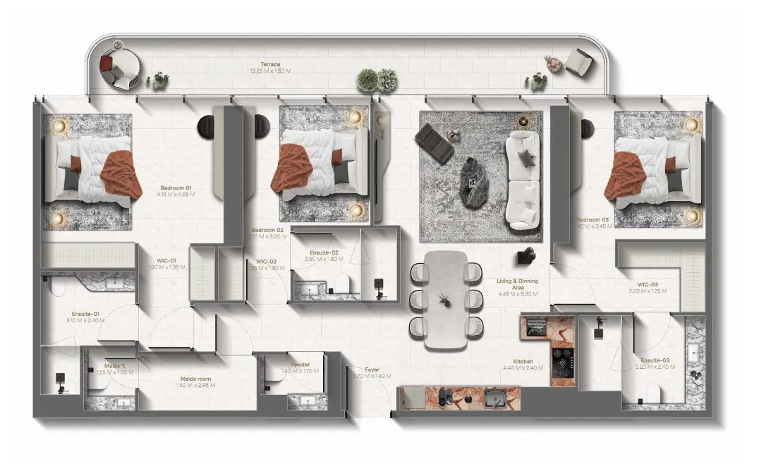 Floor plan for Type C2