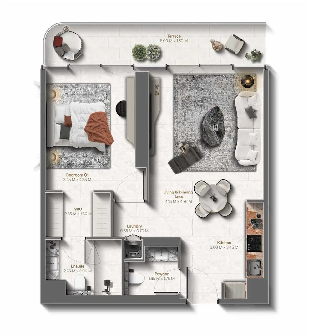 Floor plan for Type A6