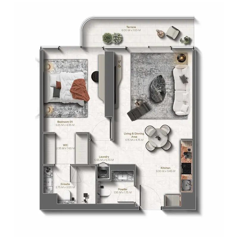 Floor plan for Type A8