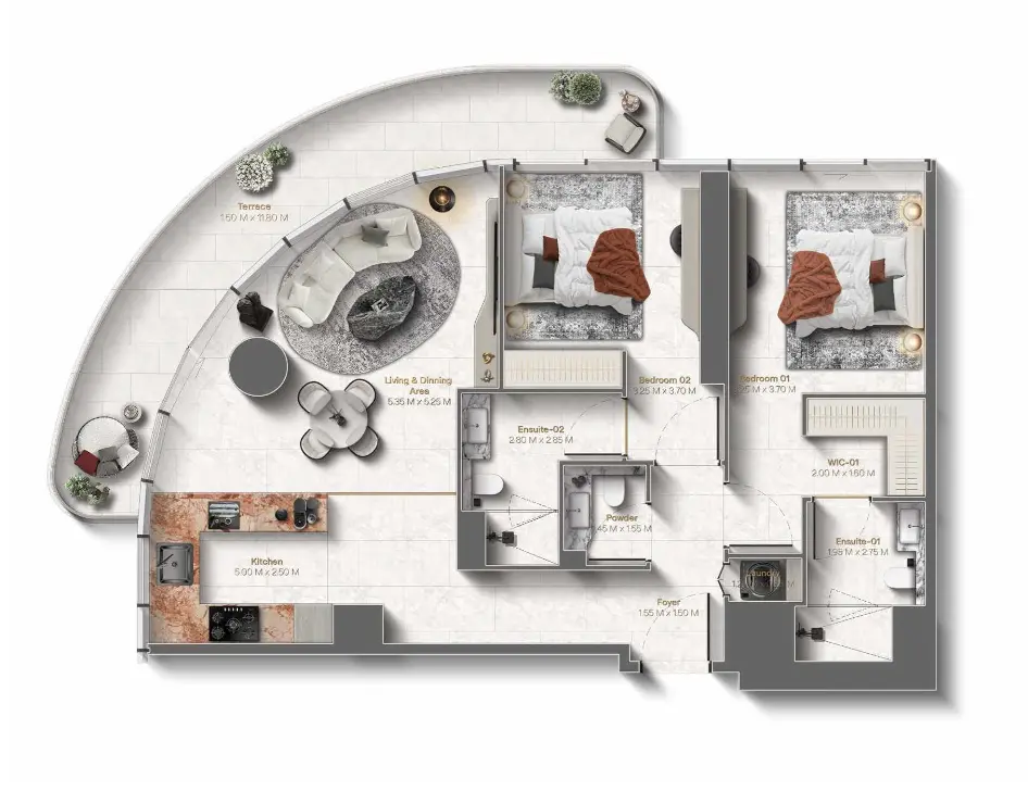 Floor plan for Type A6