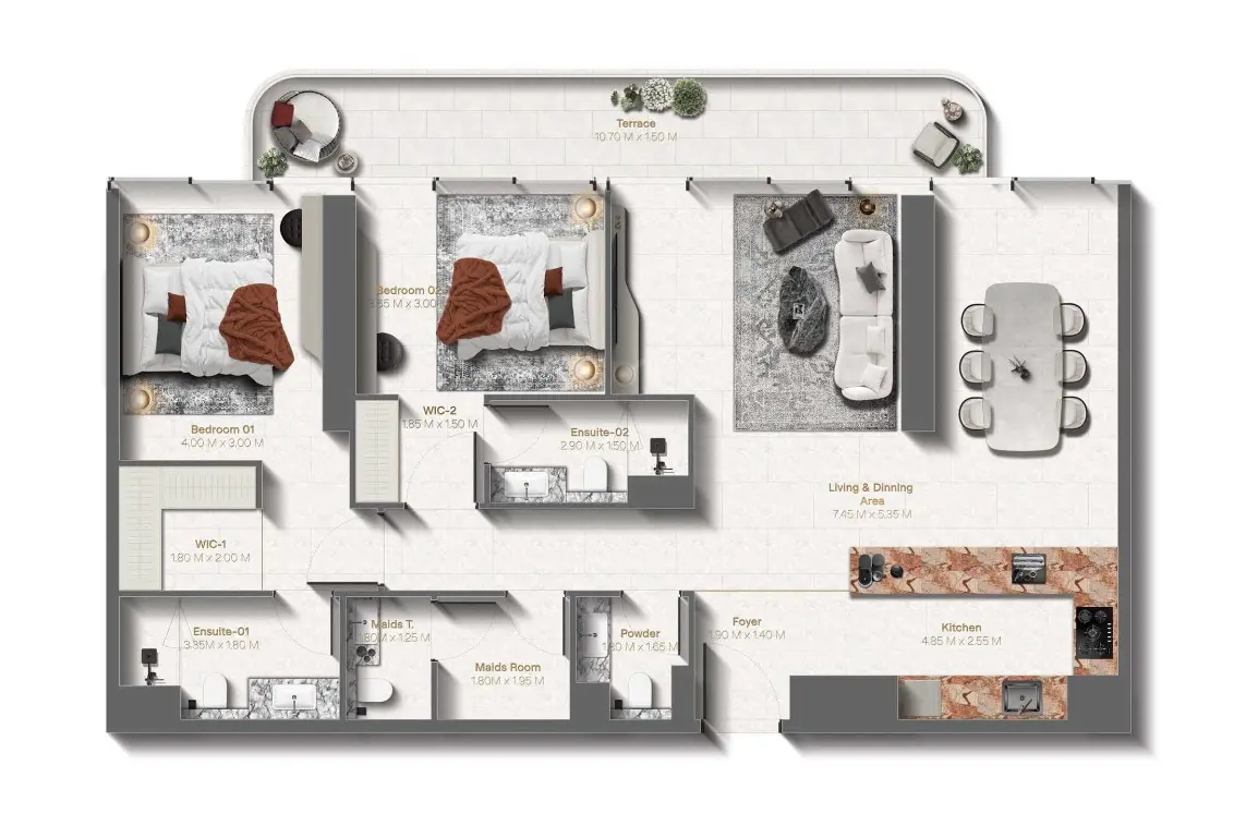 Floor plan for Type C4