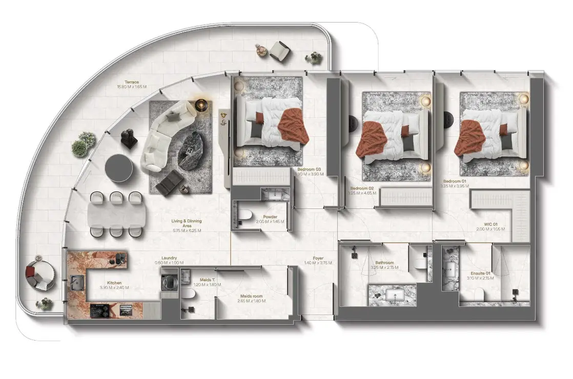 Floor plan for Type A4