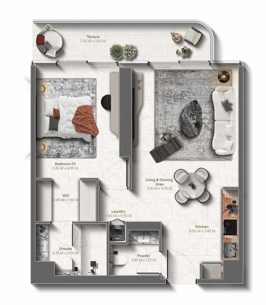 Floor plan for Type A2