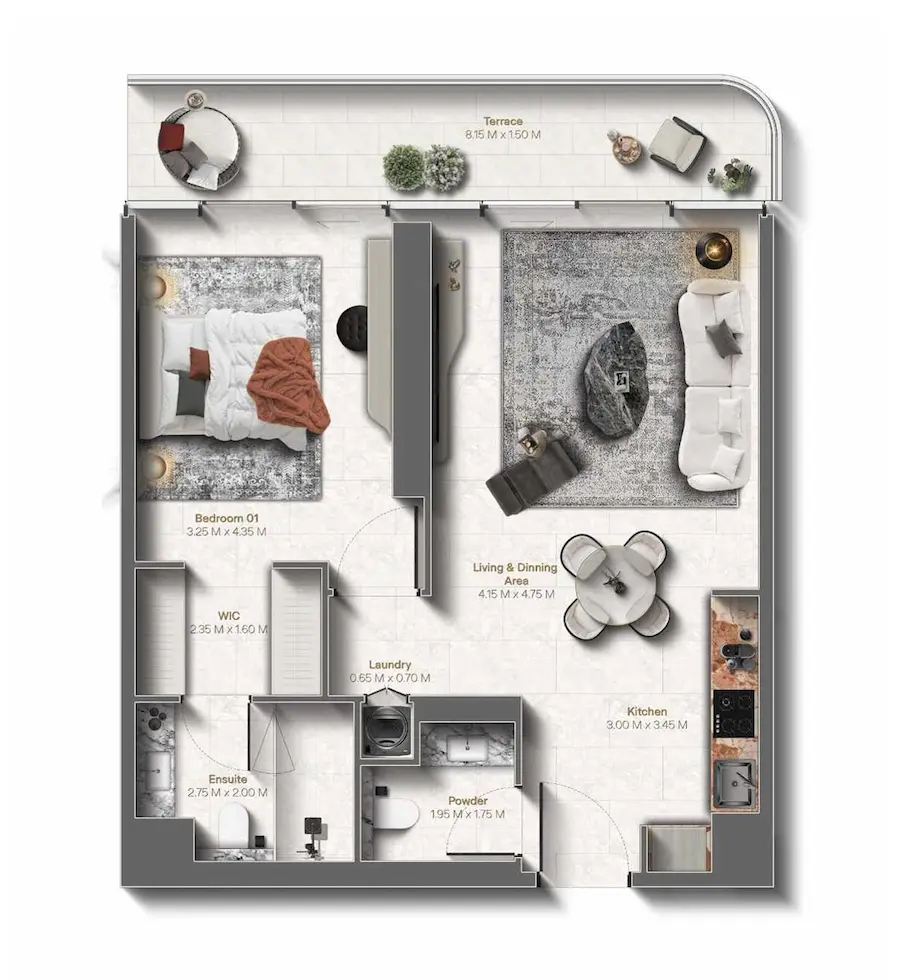Floor plan for Type A7