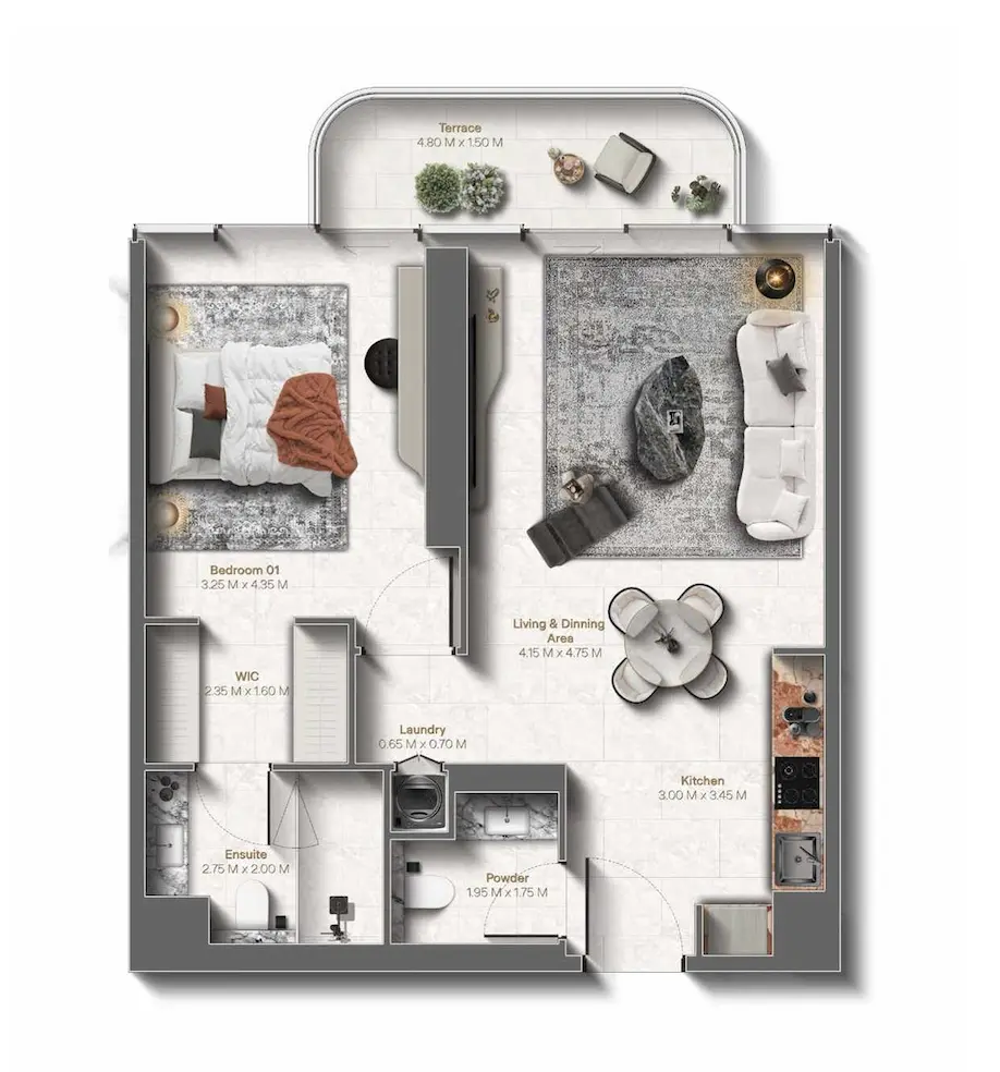 Floor plan for Type A9