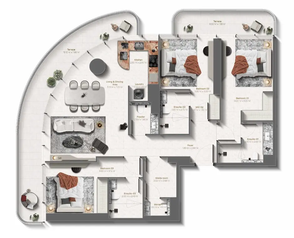 Floor plan for Type B4