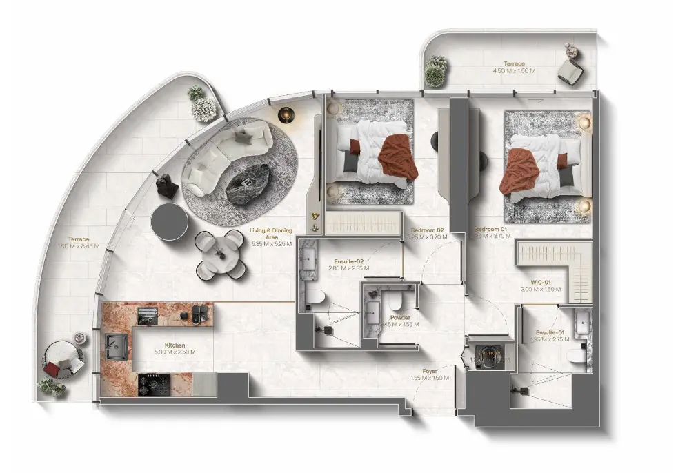 Floor plan for Type A3