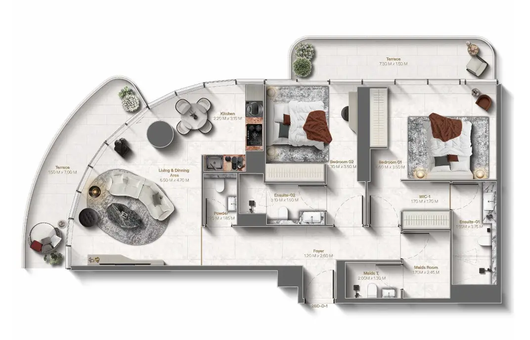 Floor plan for Type D4