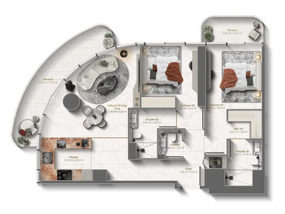 Floor plan for Type A5