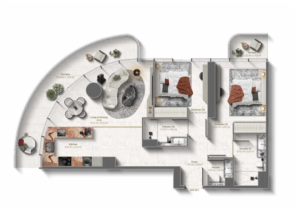 Floor plan for Type B6