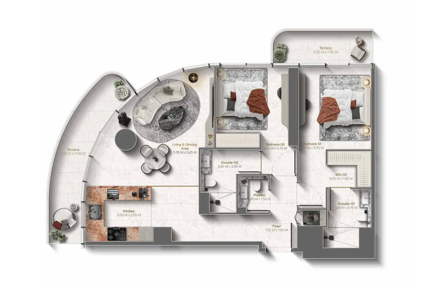 Floor plan for Type A2