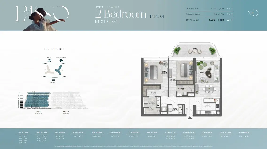 Floor plan for Type 01-R