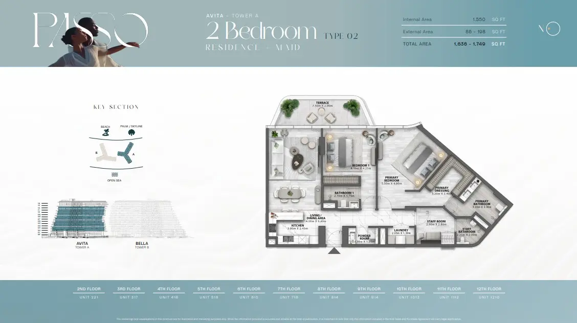 Floor plan for Type 02-RM