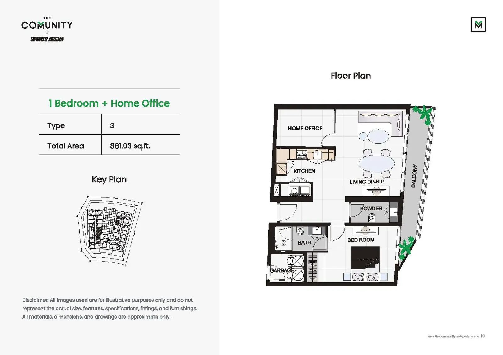 Floor plan for Type 3A