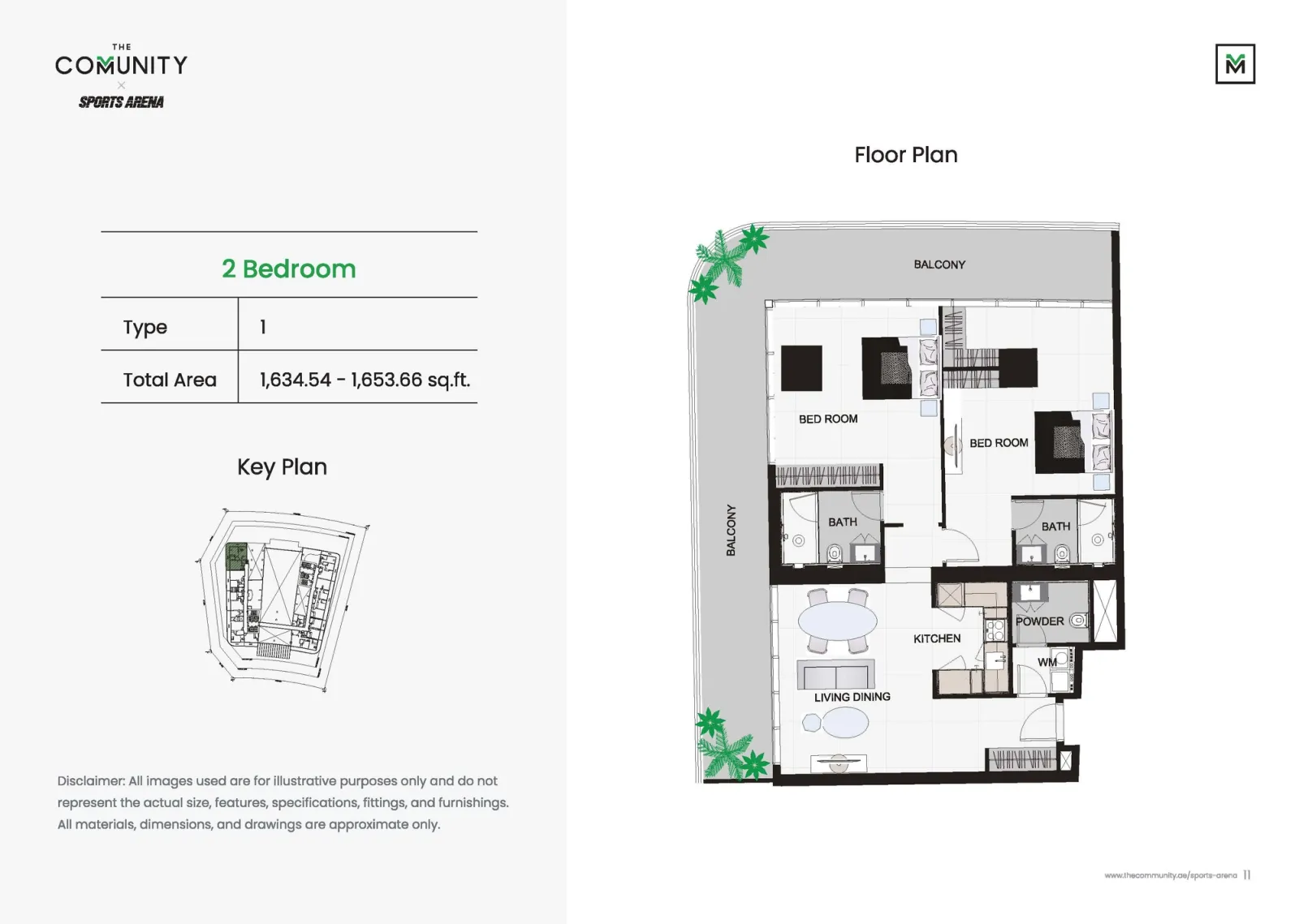 Floor plan for Type 1
