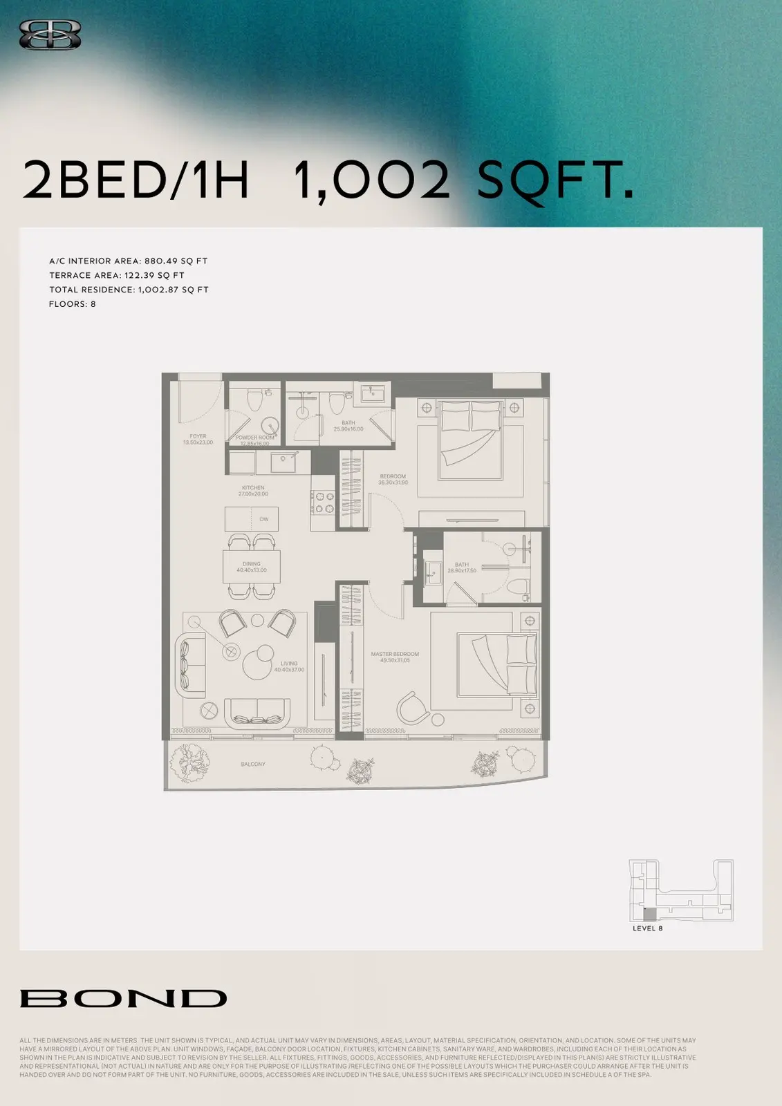 Floor plan for Type 1H