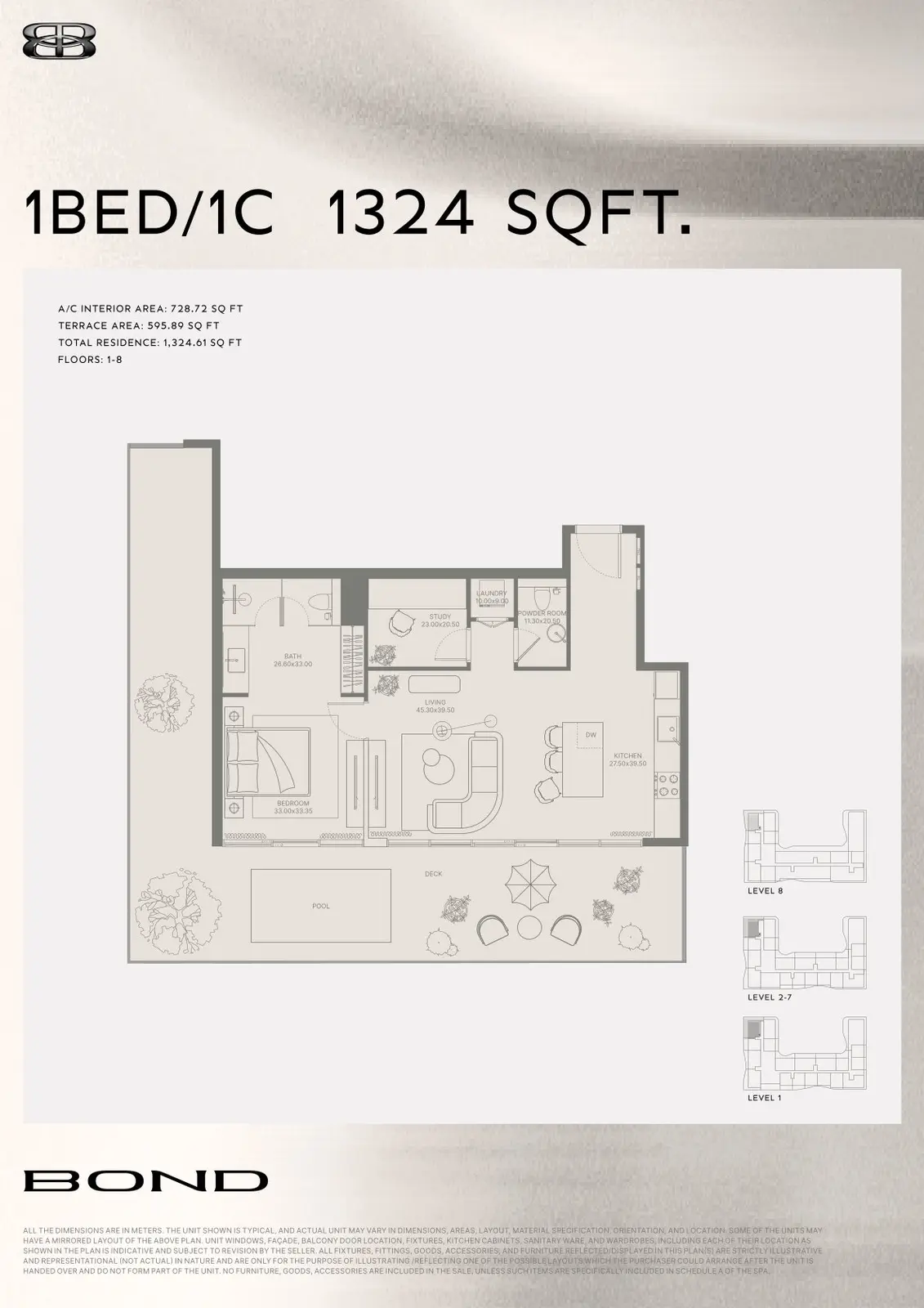 Floor plan for Type 1C