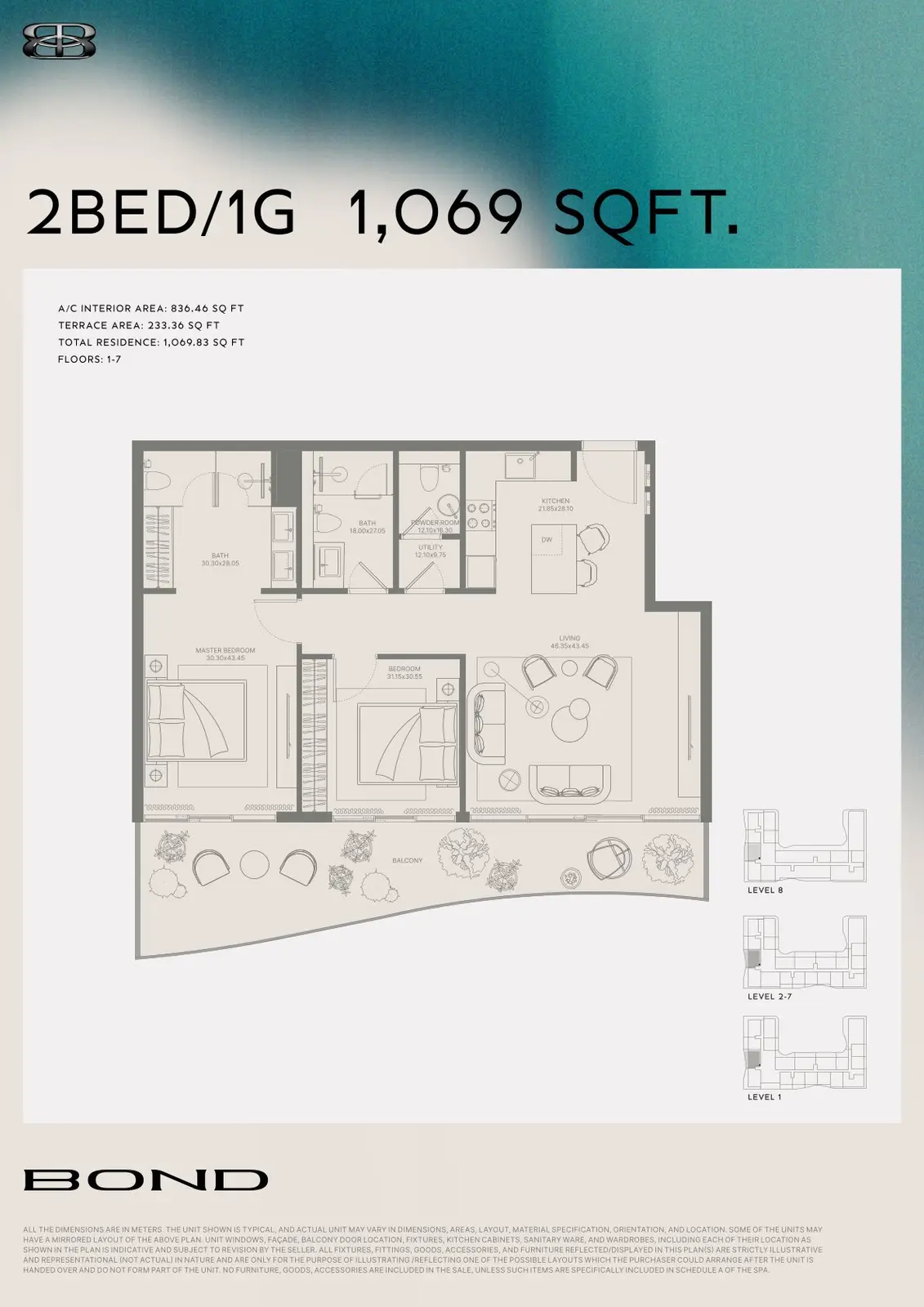Floor plan for Type 1G