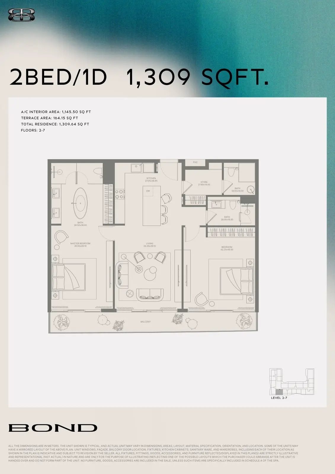Floor plan for Type 1D
