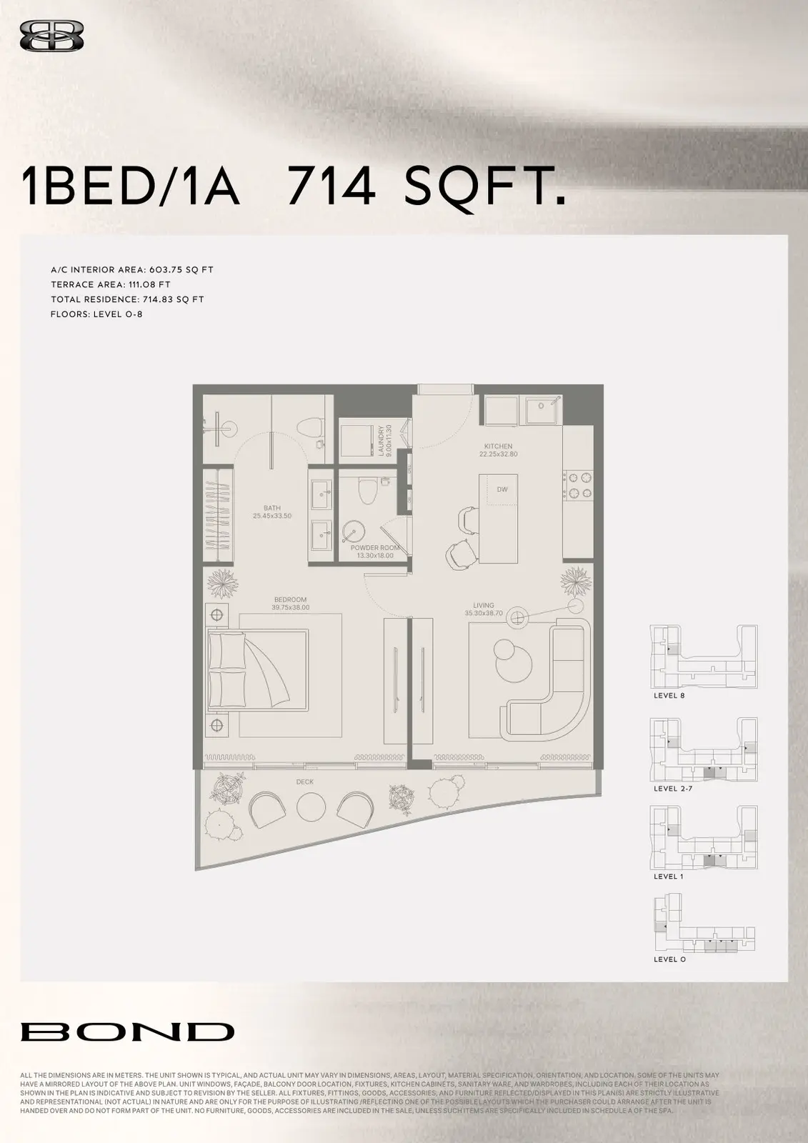 Floor plan for Type 1A
