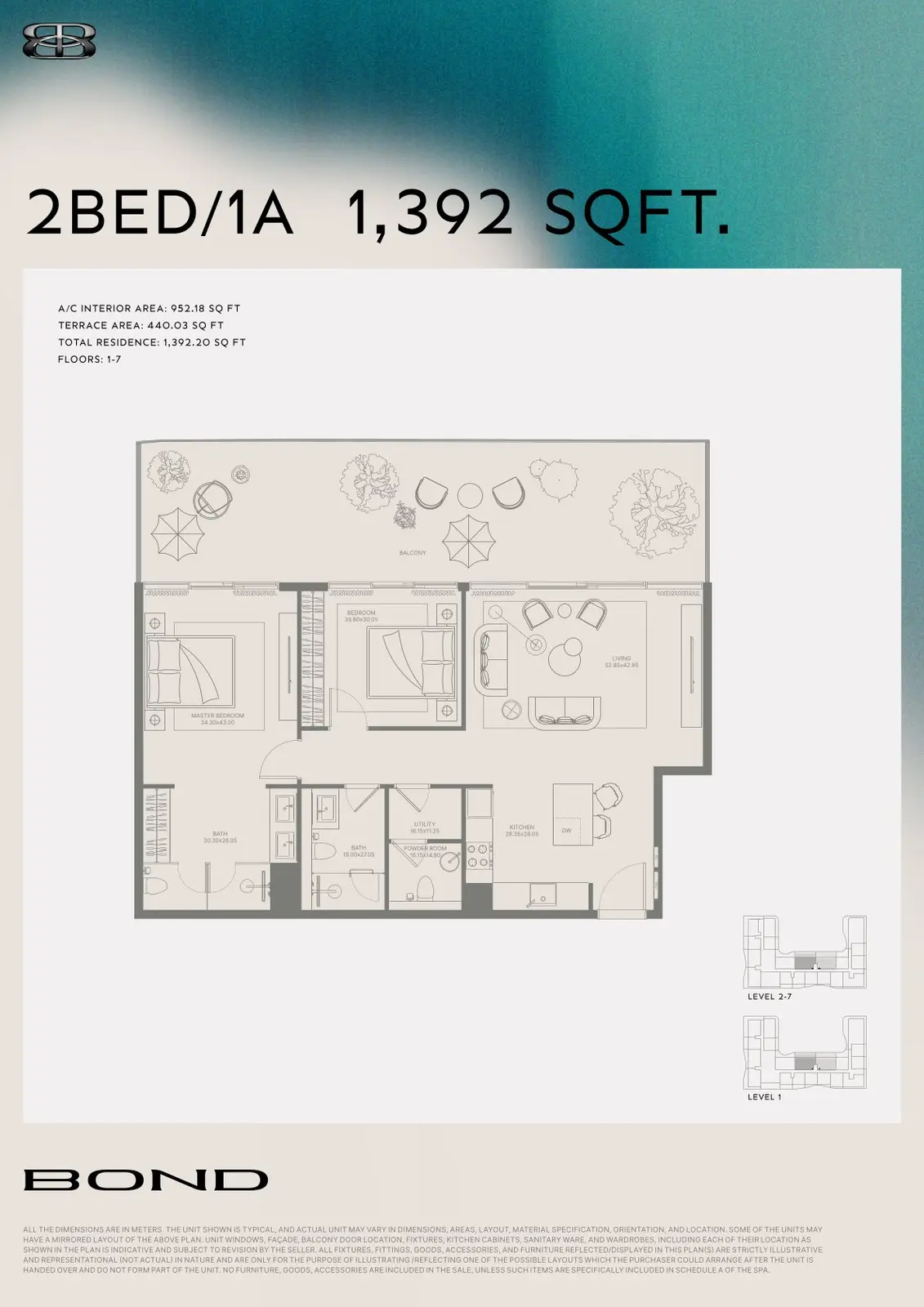 Floor plan for Type 1A